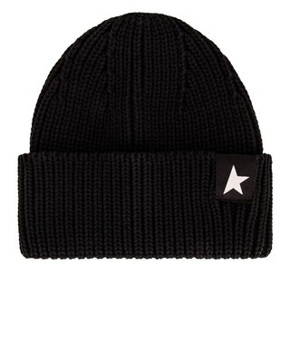 Golden Goose Star Beanie in Black | FWRD | FWRD 