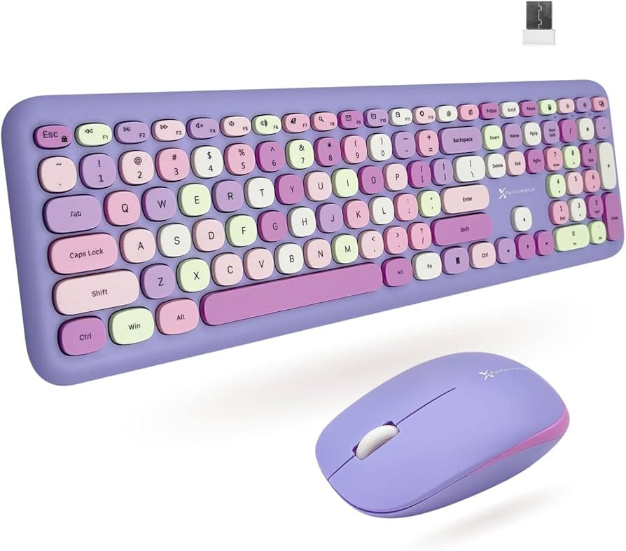 X9 Colorful Keyboard and Mouse Combo - Transform Your Space with 2.4G Cute Wireless Aesthetic Pur... | Amazon (US)