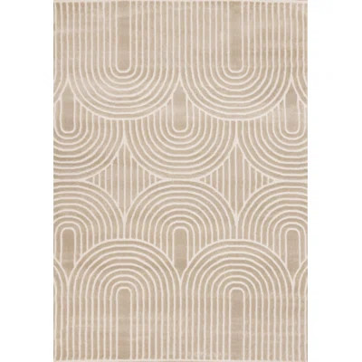 Marshay Cream Arches Soft Indoor Area Rug | Wayfair North America
