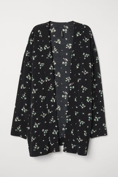 H & M - Kimono Jacket - Black | H&M (US)