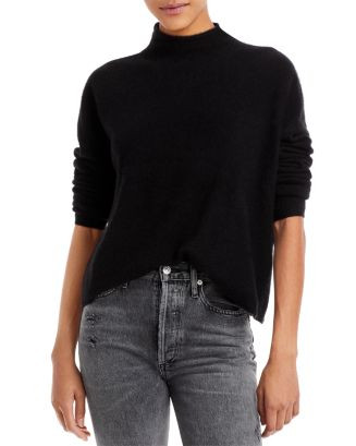 AQUA Mock Neck Brushed Cashmere Sweater - Exclusive  | Bloomingdale's Women | Bloomingdale's (US)