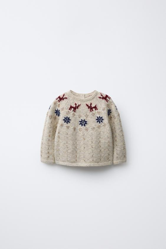 STAR AND REINDEER KNIT JUMPER | Zara US