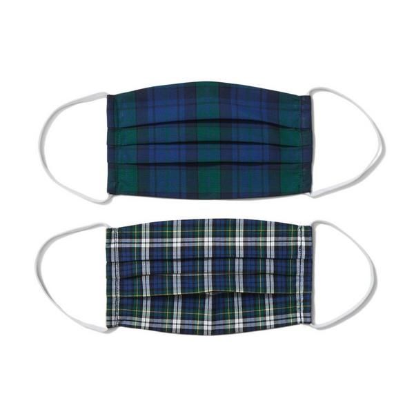 Adult Holiday Blue Plaid Mask 2-Pack | Janie and Jack