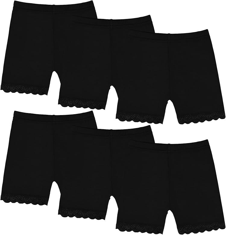 Resinta 6 Pack Girls Lace Shorts Dance Shorts Girls Bike Shorts Breathable Safety 6 Colors | Amazon (US)