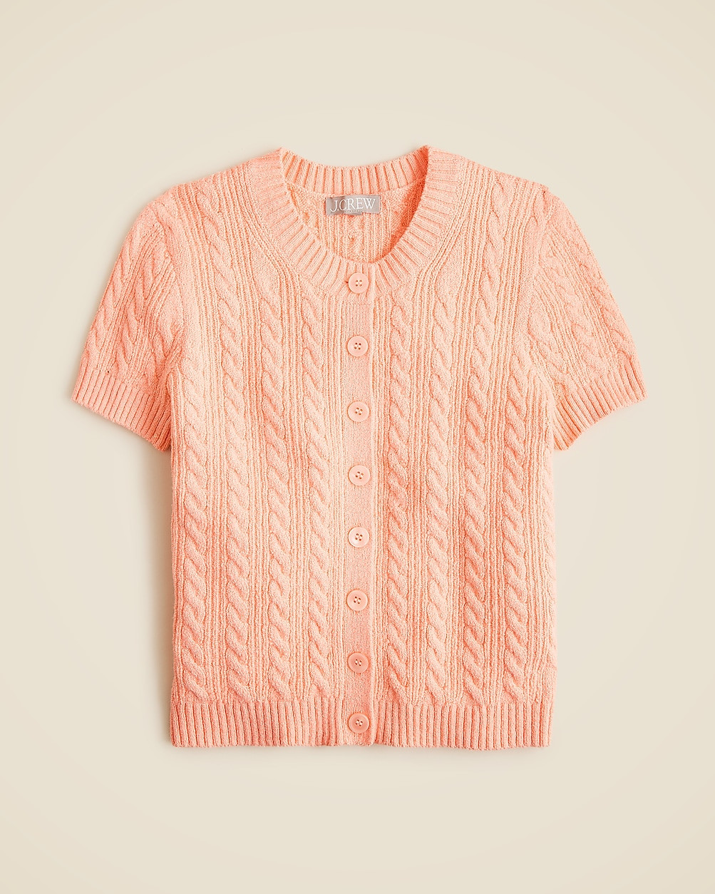 Cable-knit short-sleeve cardigan top | J. Crew US