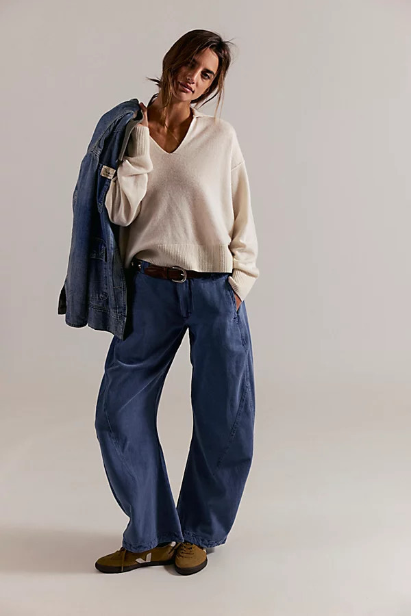 Spotlight Washed Barrel Chino Trousers | Free People (Global - UK&FR Excluded)