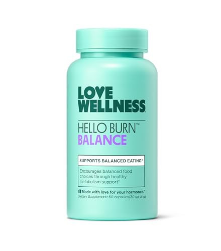 Love Wellness Hello Burn Balance | Metabolism Booster for Women | Supports Energy, Cravings Control & Thyroid Support with Selenium & Green Tea | Non-GMO, Gluten-Free & Vegan | 60 CT | Amazon (US)