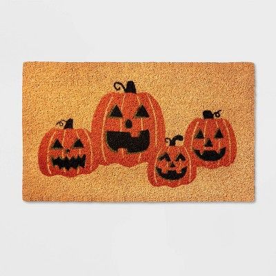 1&#39;6&#34;x2&#39;6&#34; Pumpkin Halloween Doormat Black - Hyde &#38; EEK! Boutique&#8482; | Target