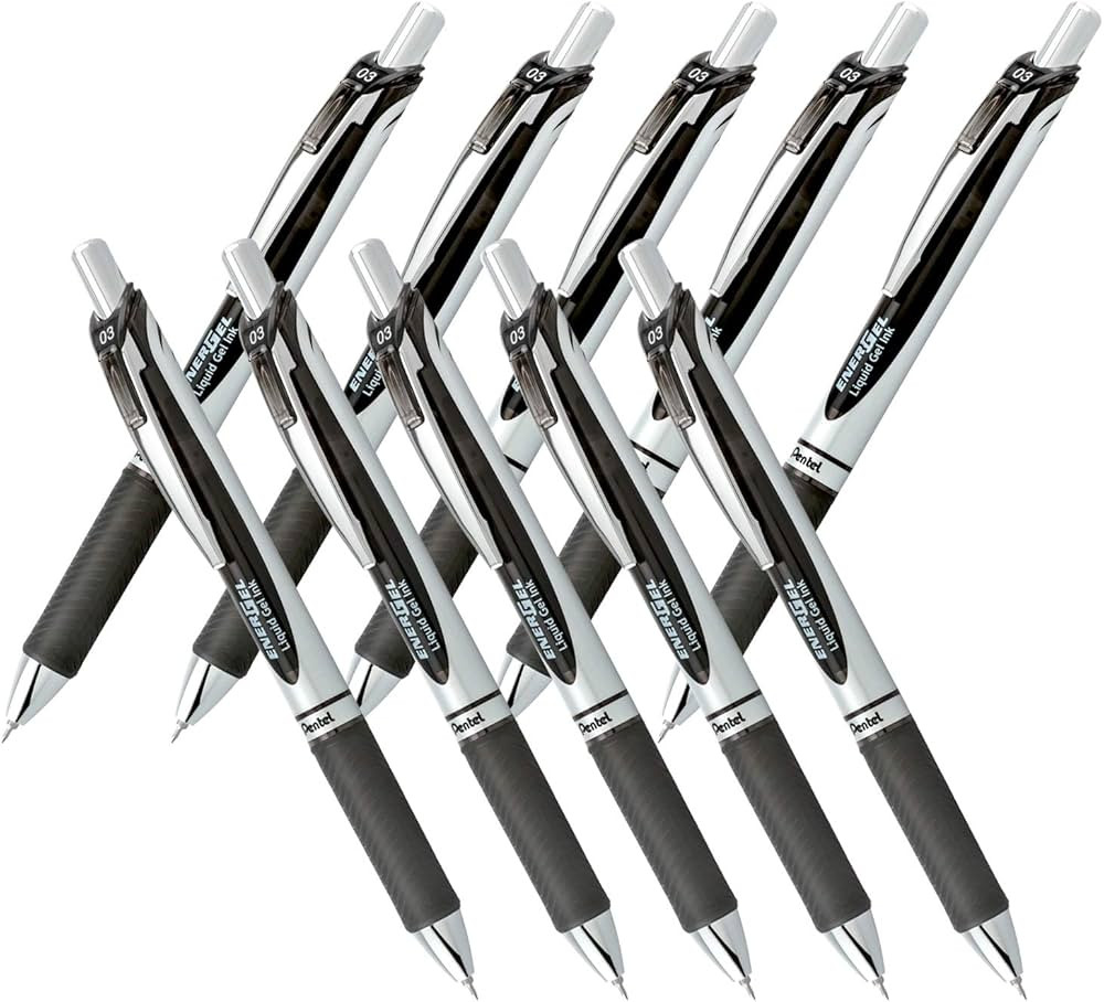 Pentel New EnerGel Deluxe RTX Retractable Liquid Gel Pen,Ultra Micro Point 0.3mm, Fine Line, Need... | Amazon (US)