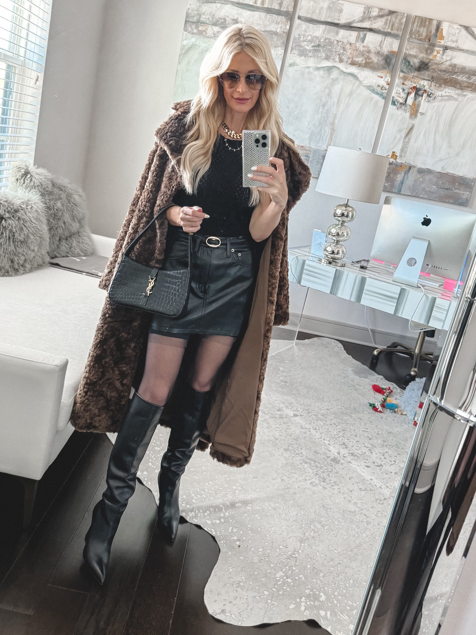 More Mob Wife vibes coming in 🔥 Loving this look  for a sexy Valentine's Day Outfit 🖤

#LTKSeasonal #LTKover40 #LTKstyletip