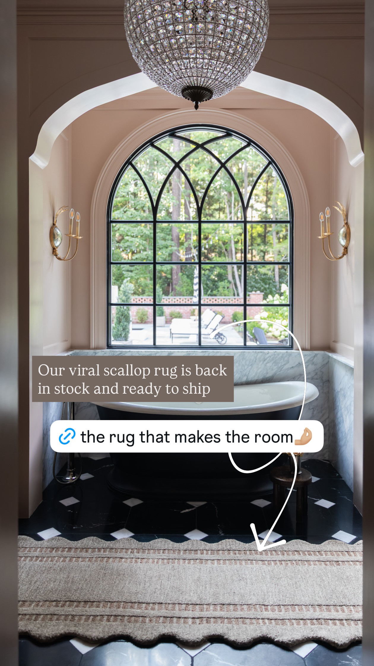 Our viral scallop rug is back in stock!  

 #LTKHome #LTKSaleAlert