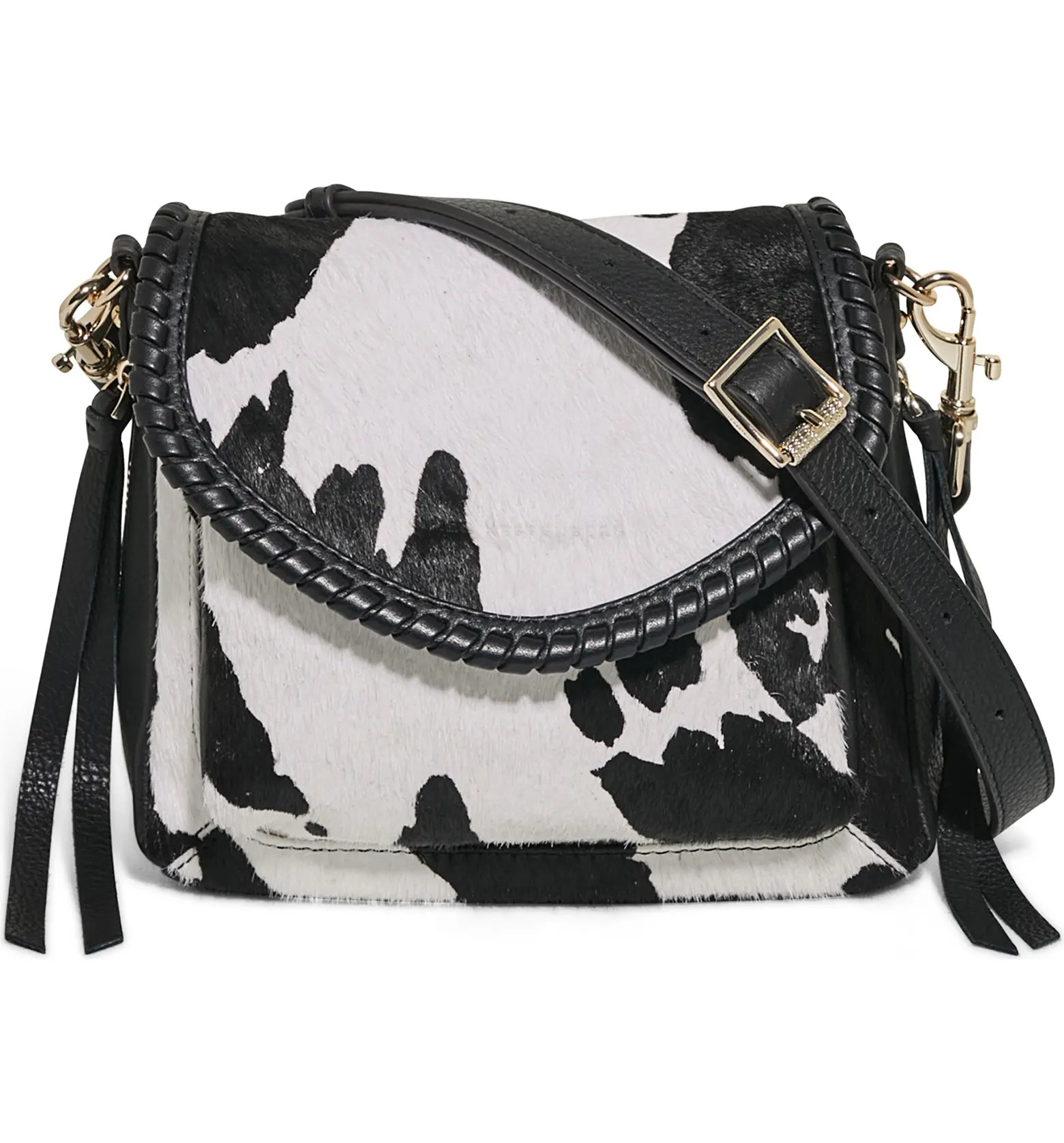 Aimee Kestenberg Mini All for Love Cow Print Genuine Calf Hair & Leather Crossbody Saddle Bag | N... | Nordstrom