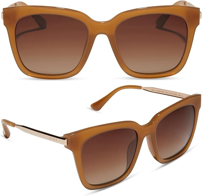 DIFF Bella Square Sunglasses for Women UV400 Protection, Designer Oversized Fashion Trendy glasse... | Amazon (US)