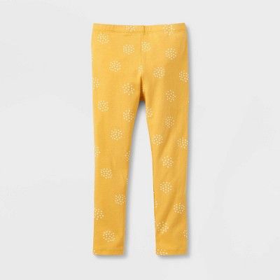 Toddler Girls' Dot Leggings - Cat & Jack™ Yellow | Target