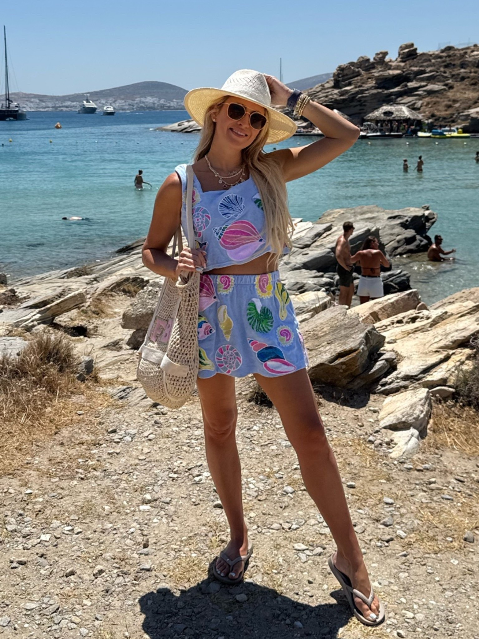 Paros Greece Beach Day 

Queen of sparkles, vacation, swimwear