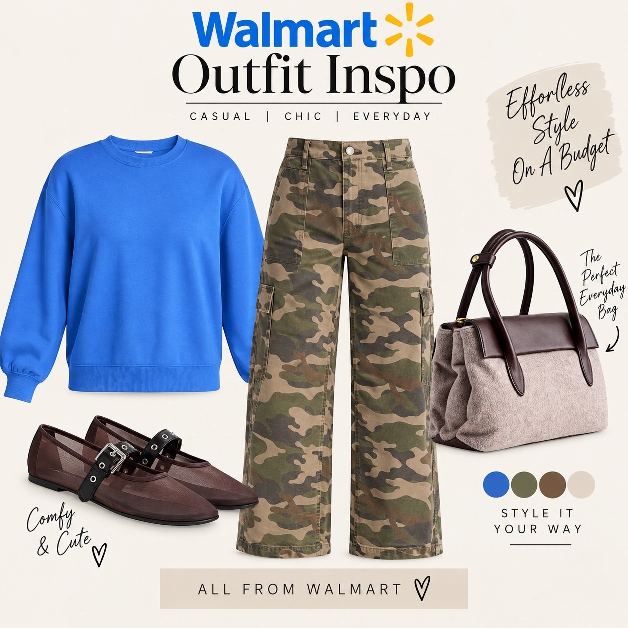 The pop of blue with camo is SO good 💙 An easy Walmart look that’s comfy but still has some personality!

#WalmartFashion #WalmartFinds #AffordableStyle #CamoStyle #OutfitInspo

#LTKootd #LTKMidsize #LTKOver40