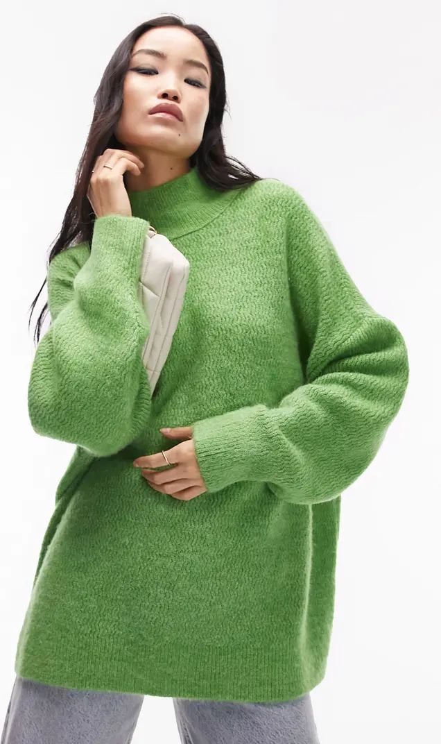 Topshop Oversize Mock Neck Sweater | Nordstrom | Nordstrom