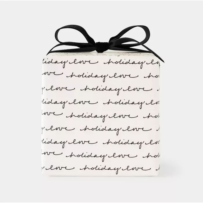 Cream and Black Love Script Gift Wrap - Sugar Paper&#8482; | Target