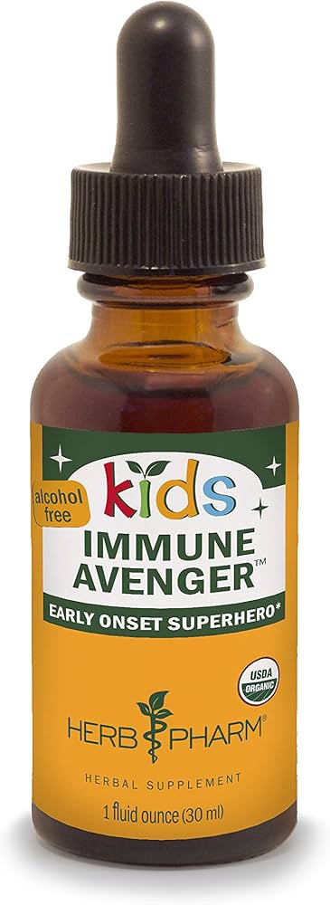 Herb Pharm Kids Certified-Organic Alcohol-Free Immune Avenger Herbal Formula, 1 Ounce | Amazon (US)
