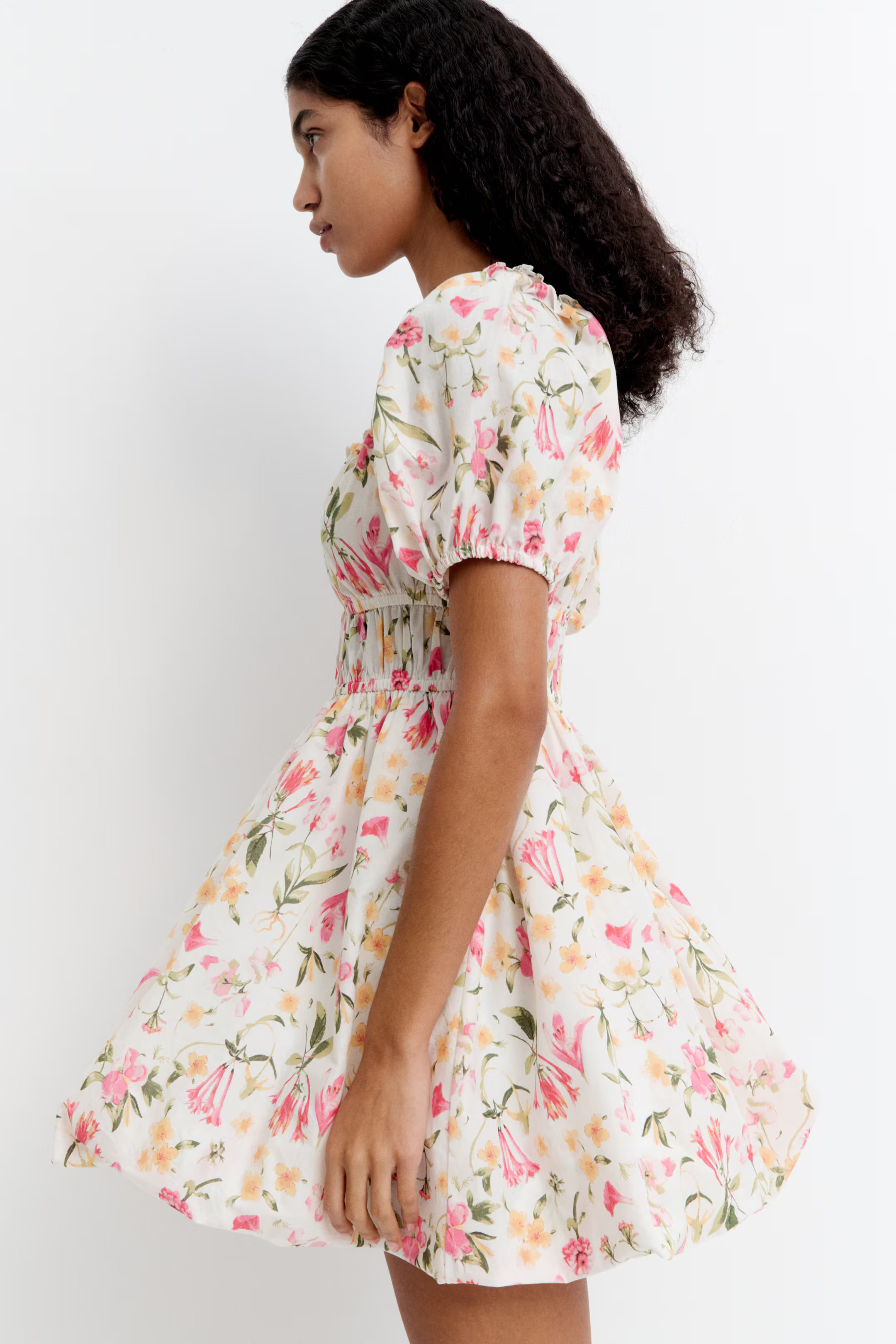 Bubble-Hem Cotton Dress | H&M (US + CA)