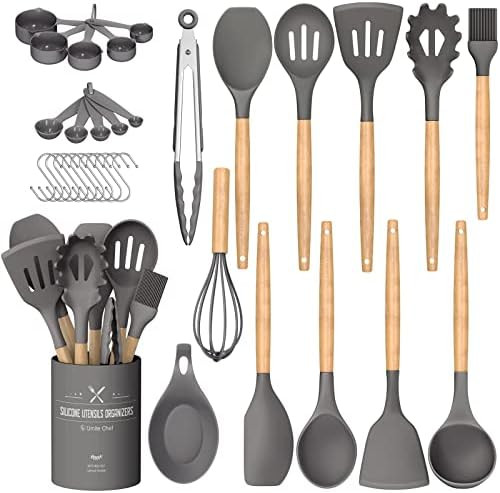 Umite Chef Kitchen Cooking Utensils Set, 33 pcs Non-stick Silicone Cooking Kitchen Utensils Spatu... | Amazon (US)