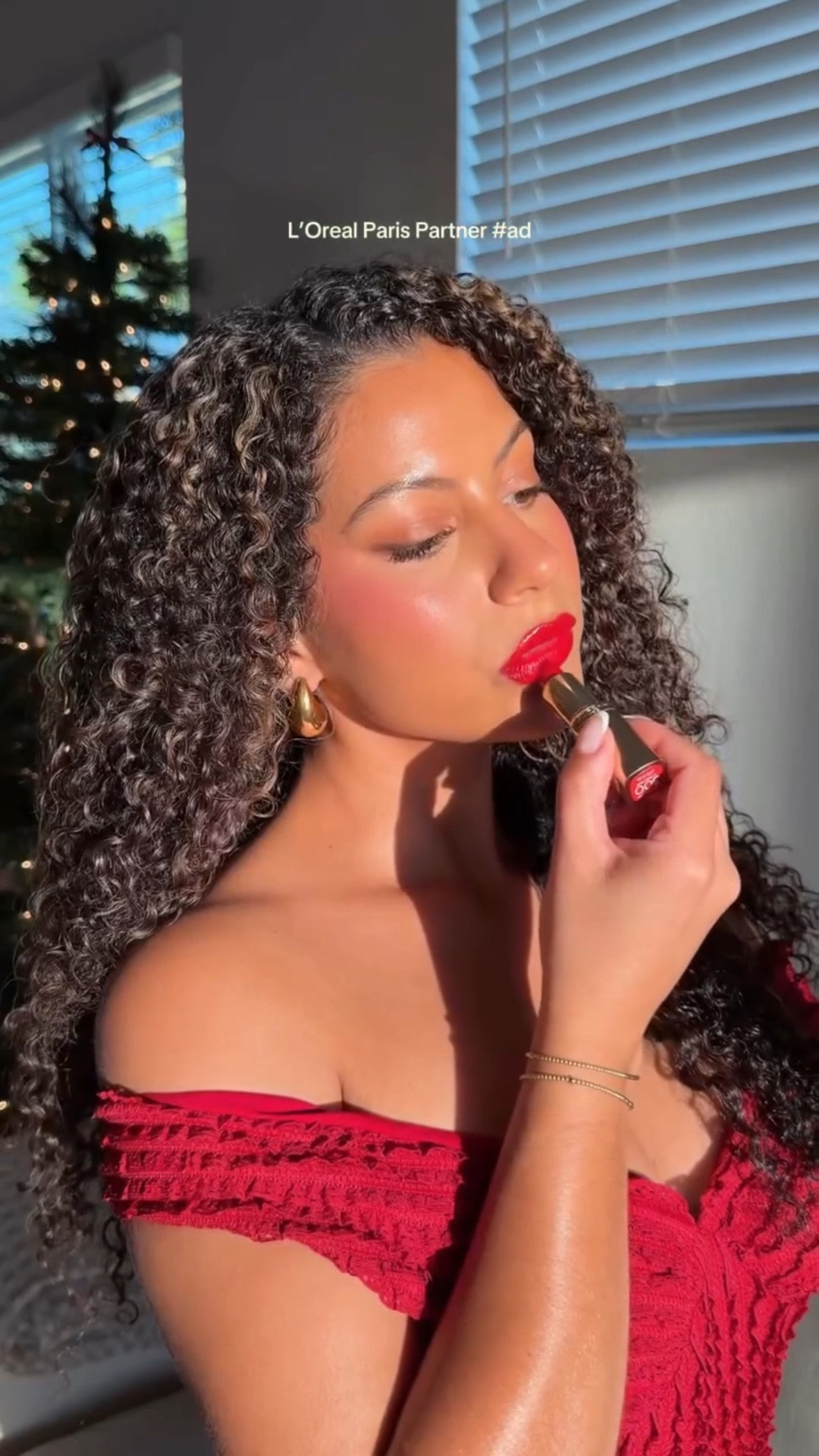 #ad #LOrealParisPartner ✨ This @lorealparis lipstick shade has been my go-to this holiday season! ❤️ Rich, creamy, and bold, the Color Riche Satin Lipstick keeps my lips soft and hydrated thanks to all those nourishing ingredients, perfect for holiday nights. Comment RED for the 🔗 or grab it at @target! 

https://liketk.it/5HEue

#TargetPartner L’Oréal Paris Cosmetics #LOrealParisMakeup target @targetstyle @shop.ltk #liketkit