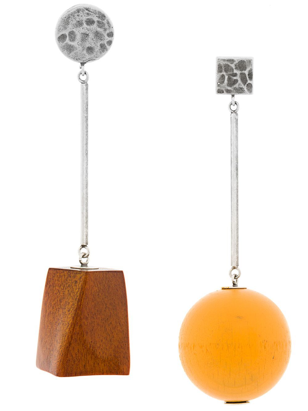Jacquemus asymmetric pendant earrings - Yellow & Orange | FarFetch US