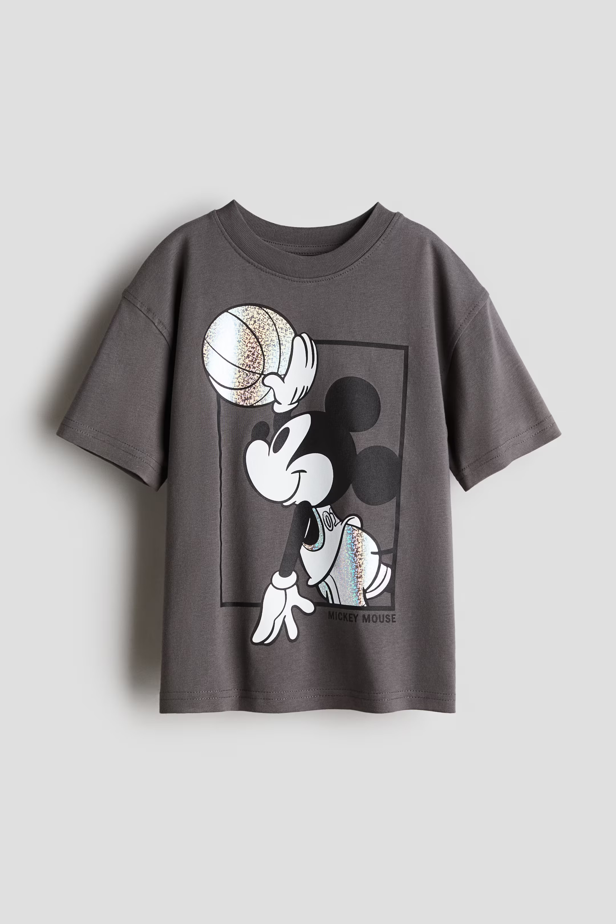 Printed T-shirt - Dark gray/Mickey Mouse - Kids | H&M US | H&M (US + CA)