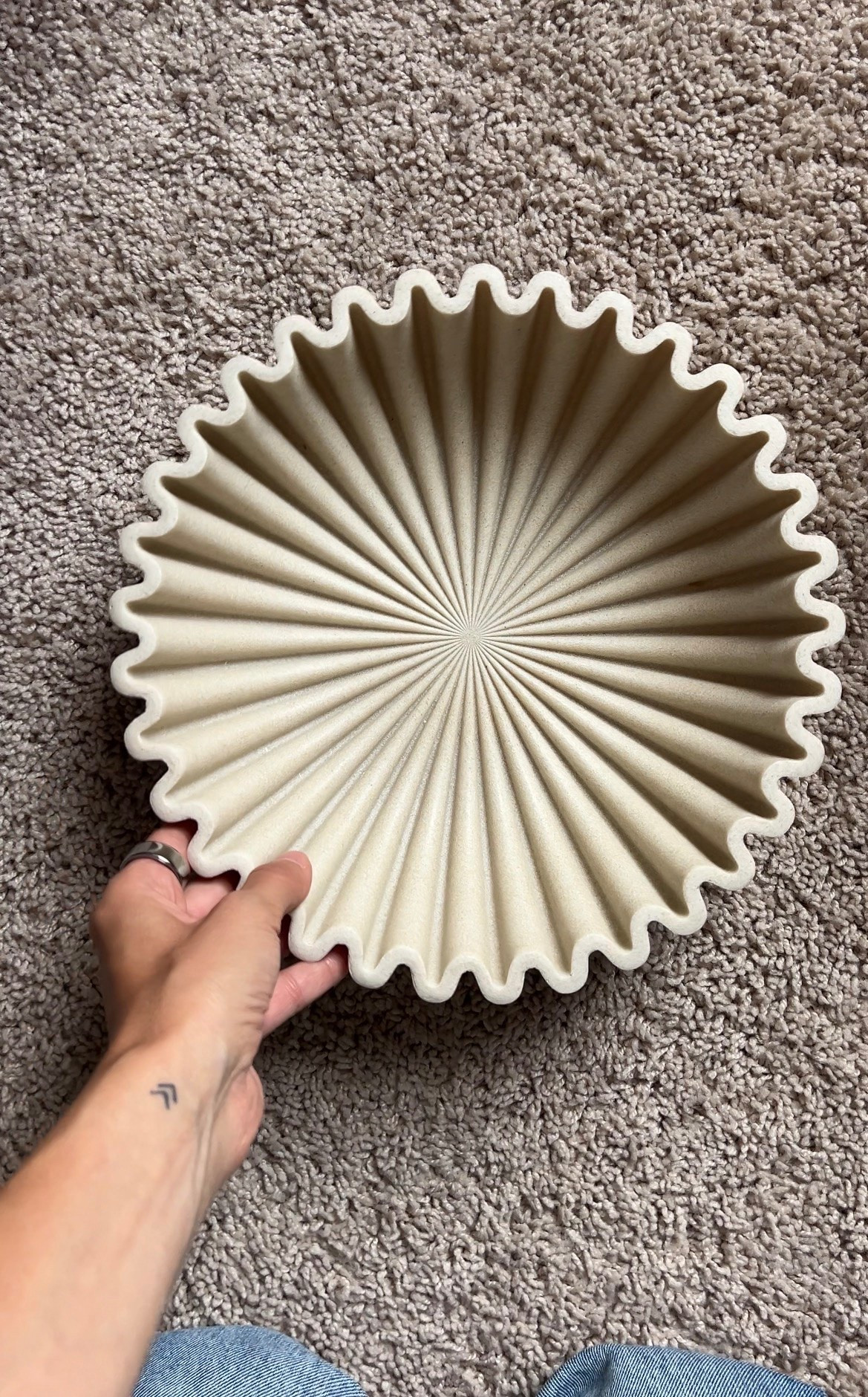 Love this bowl! Heavy and high quality in person - looks so similar to the marble ones but only $35 #amazon #homedecor