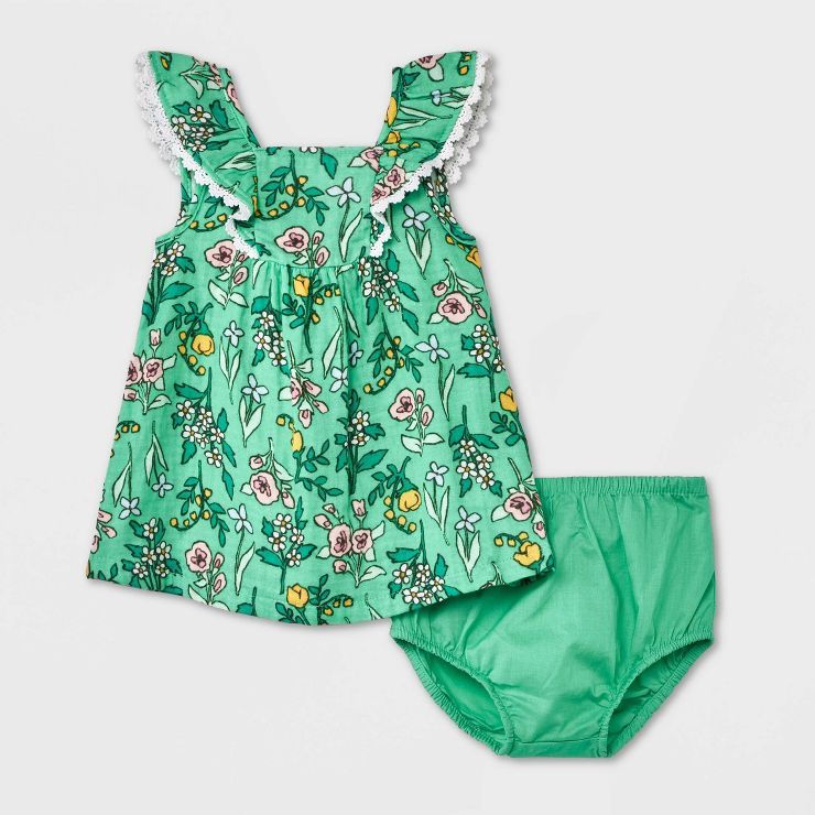 Baby Girls' Printed Sleeveless Dress - Cat & Jack™ Green | Target