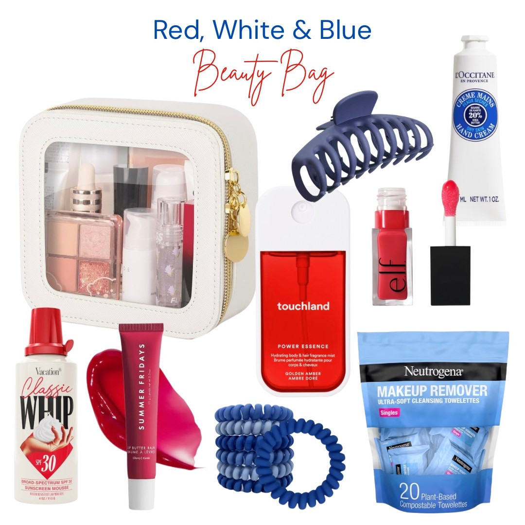 Amazon Beauty Favorites, red, white & blue edition! Body spray, hand cream, lip gloss, mini makeup bag #beauty #makeupbag #travel #amazon #beautyproducts

#LTKSummerEdit #LTKItBag #LTKBeauty