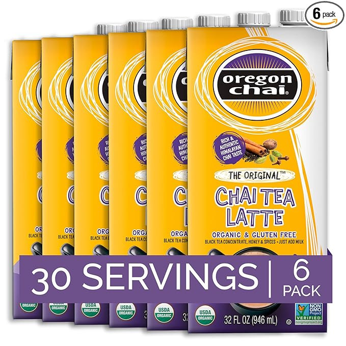 Oregon Chai Original Chai Concentrate, 32 Fluid Ounce (Pack of 6) | Amazon (US)