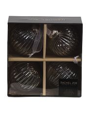 Set Of 4 4in Luster Ornaments | TJ Maxx