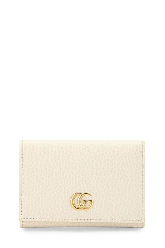 Gucci White Leather GG Marmont Card Case QFA1B91LWB004 | WGACA | What Goes Around Comes Around