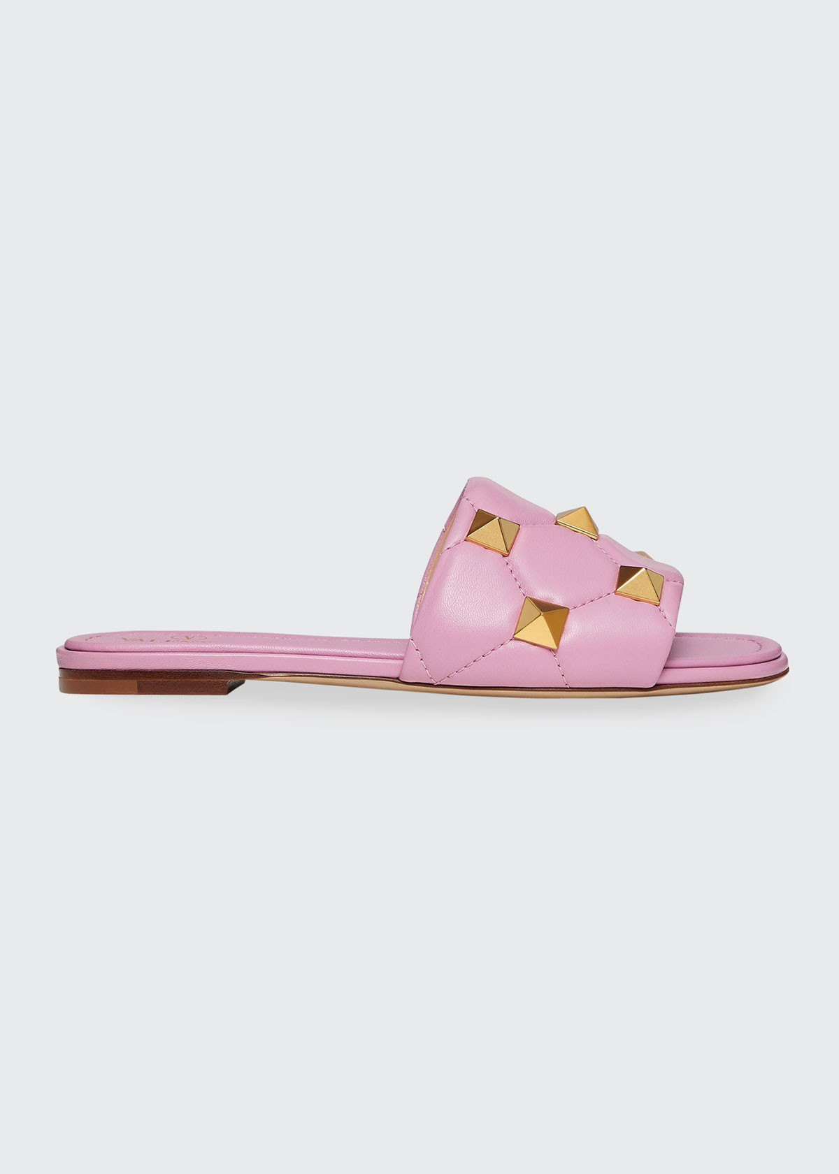 5mm Roman Stud Quilted Slide Sandals | Bergdorf Goodman