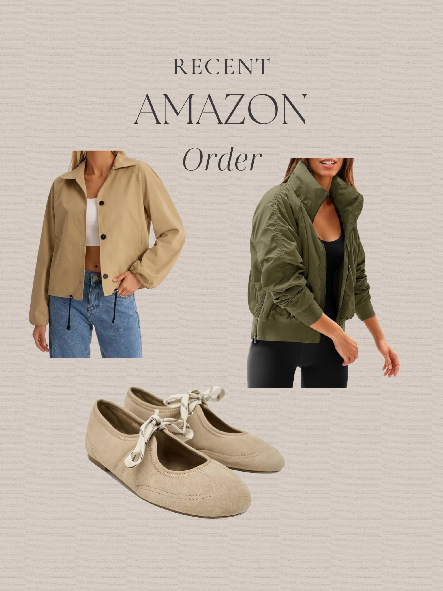 Shop my recent @amazonfindsandfashion  order📦 grabbed a couple lightweight jackets for these rainy spring days we’re about to have and couldn’t resist these mules🤍

#LTKSpringSale