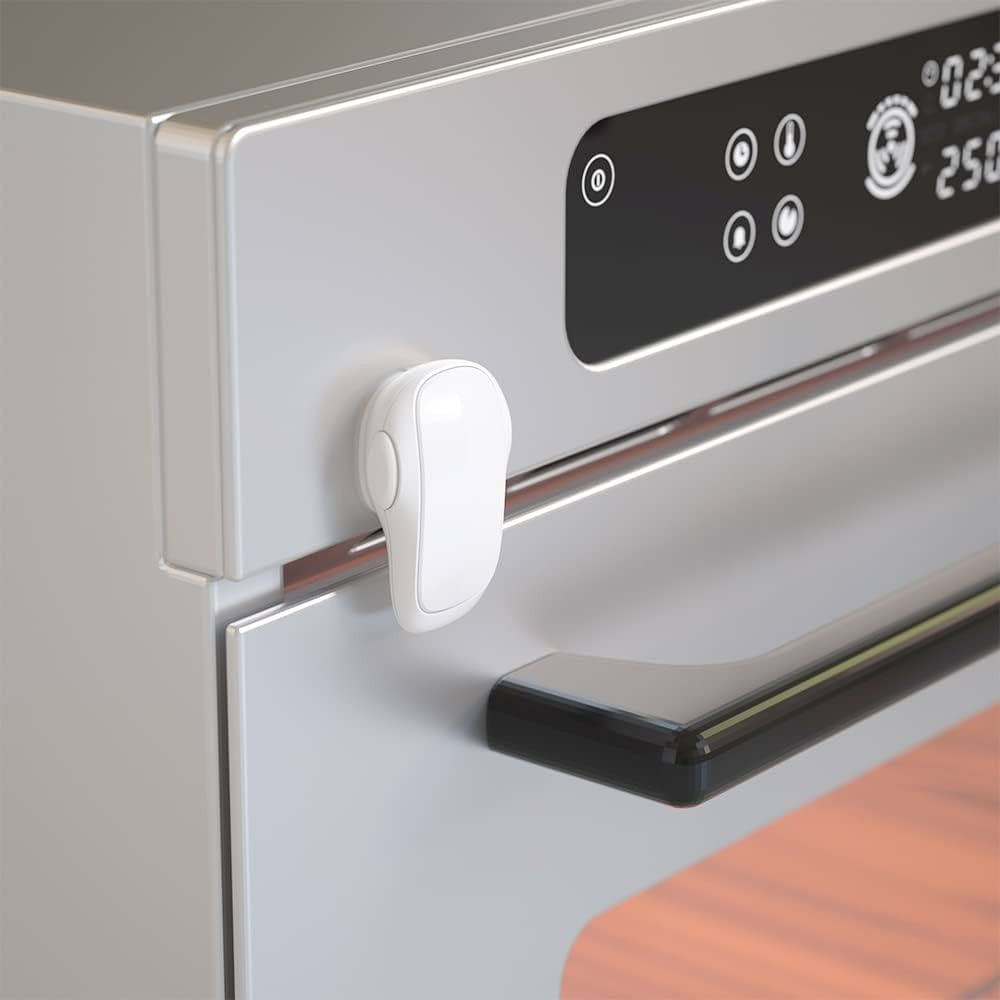 SAFELON 1 Pcs Baby Safety Oven Door Lock, Double Button Oven Lock for Kitchen Safety (White) | Amazon (US)