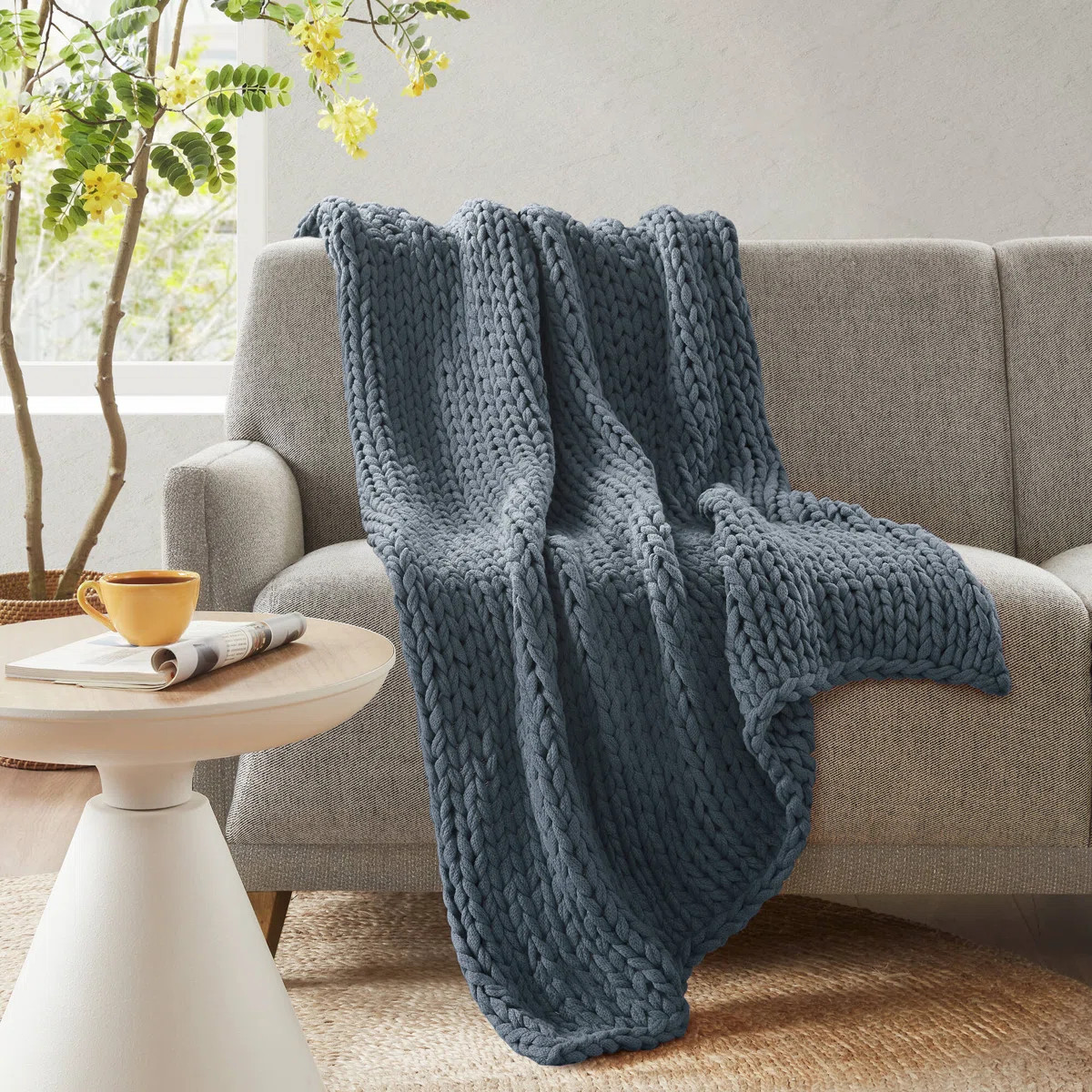 Madison Hand Made Chunky Double Knit Throw Blanket | Wayfair North America