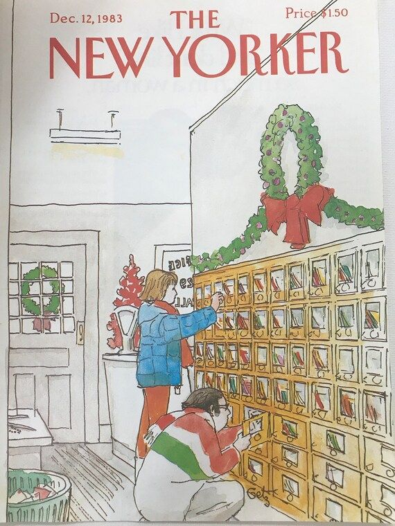 RARE - December 12, 1983 - The NEW YORKER Magazine original cover - Christmas at the post office | Etsy (US)