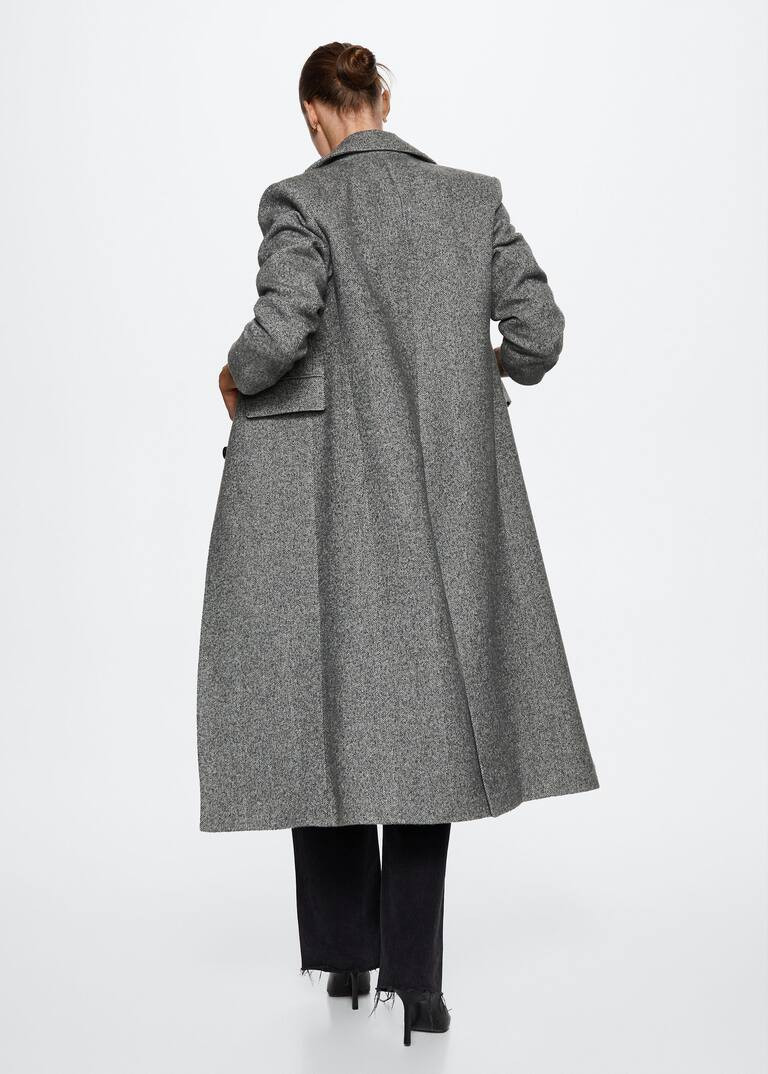 Herringbone oversize coat -  Women | Mango United Kingdom | MANGO (UK)