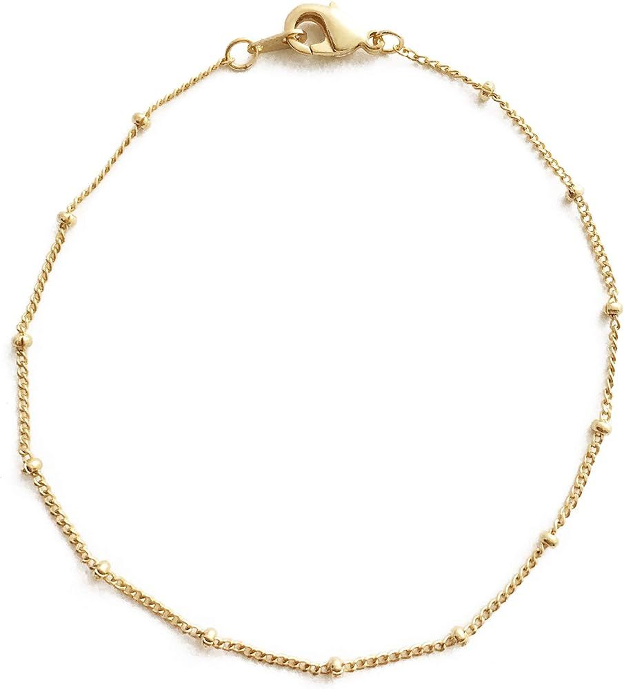 HONEYCAT Satellite Bead Bead Ball Chain Bracelet in Gold, Rose Gold, or Silver | Minimalist, Deli... | Amazon (US)