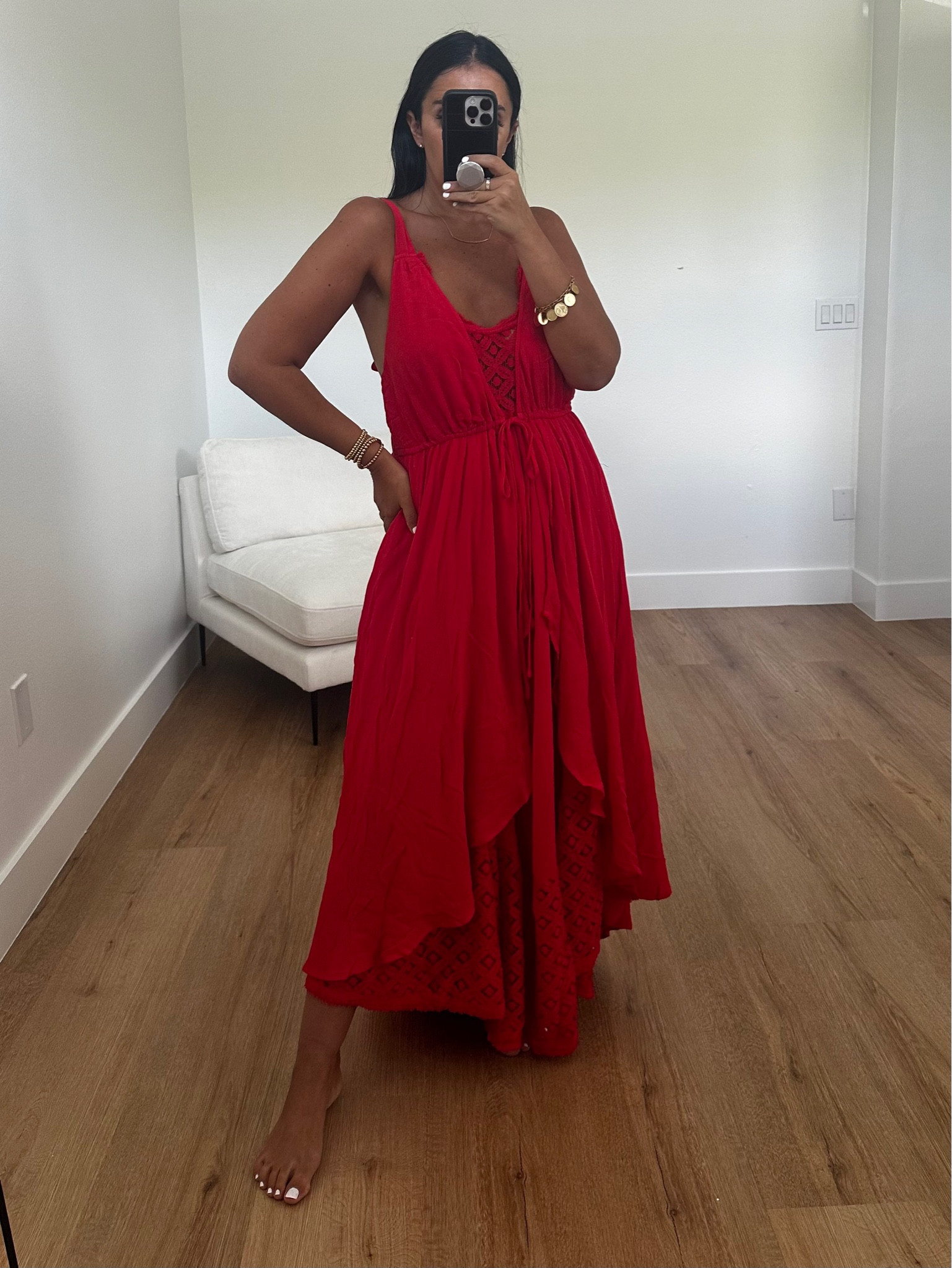 Lost in Sunset Maxi wearing size small
