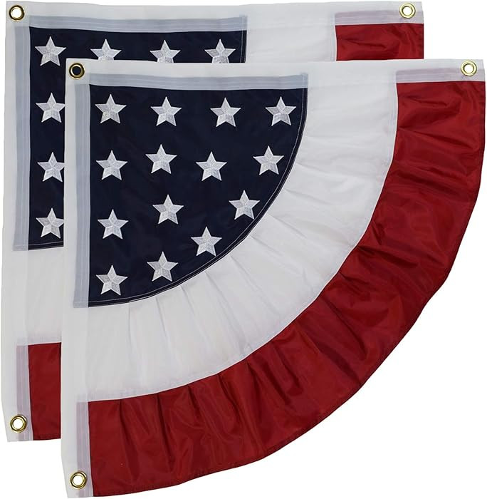 In the Breeze 3707 Set of 2 Ruffle Bunting, Patriotic Corner | Amazon (US)