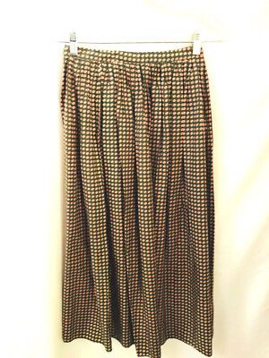 VTG 80s Ralph Lauren sample 100% tie silk green blue pattern full skirt size SM | eBay US