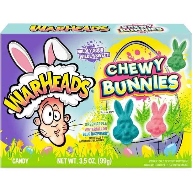 Warheads Sour Chewy Bunnies Easter Candy, 3.5oz. Theater Box | Walmart (US)