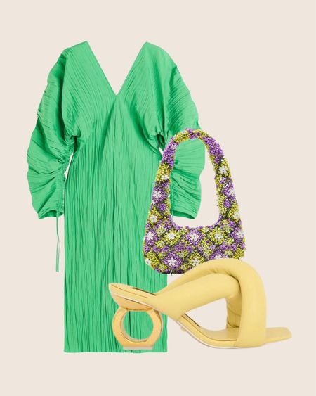 Curvy friendly outfit 

Perfect for brunch, wedding, or dinner!

Green plisse dress
Beaded mini bag
Statement yellow mules

#LTKeurope #LTKstyletip #LTKcurves