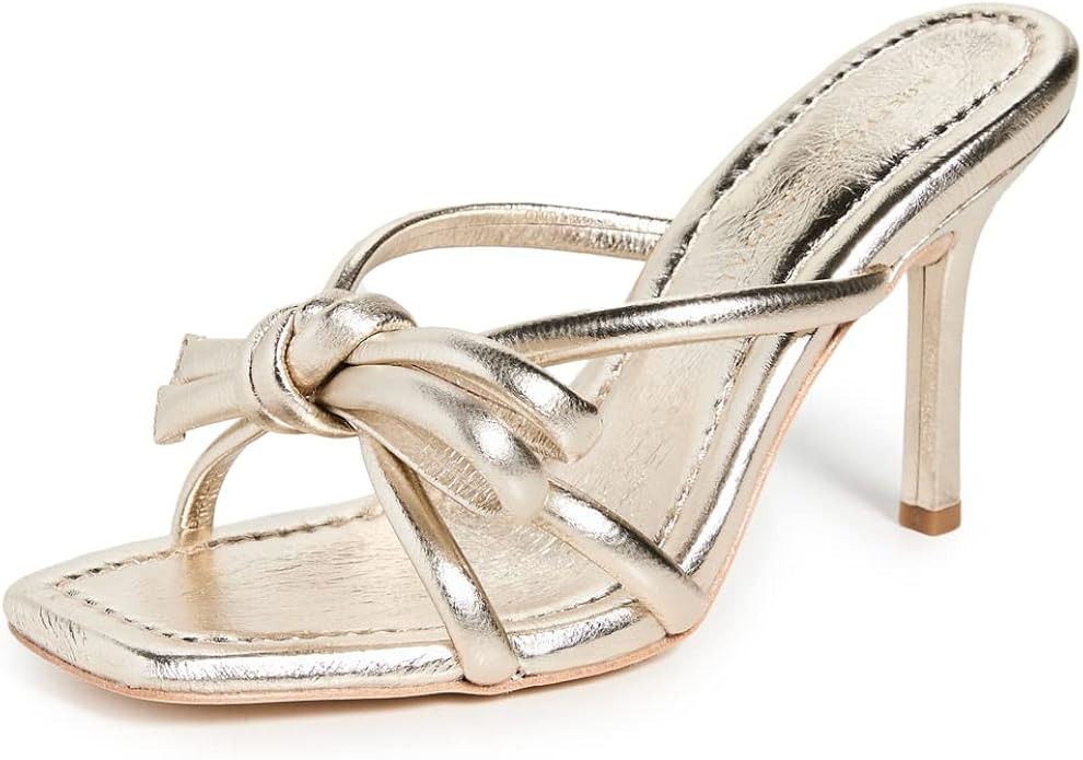 Loeffler Randall Women's Leather Bow Heeled Sandals | Amazon (US)