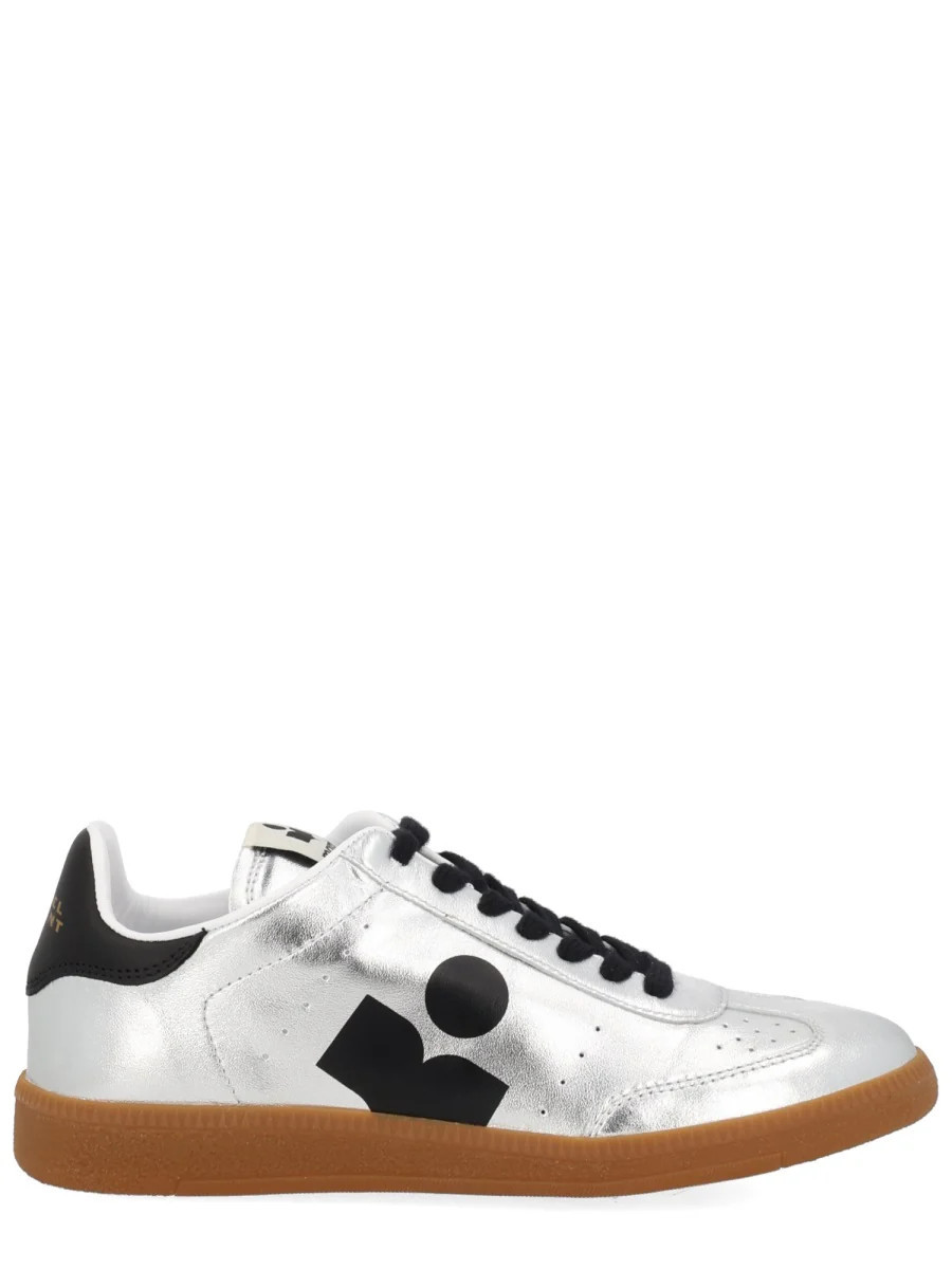 Silver Kaycee Metallic Sheepskin Leather Sneakers | Shop Simon