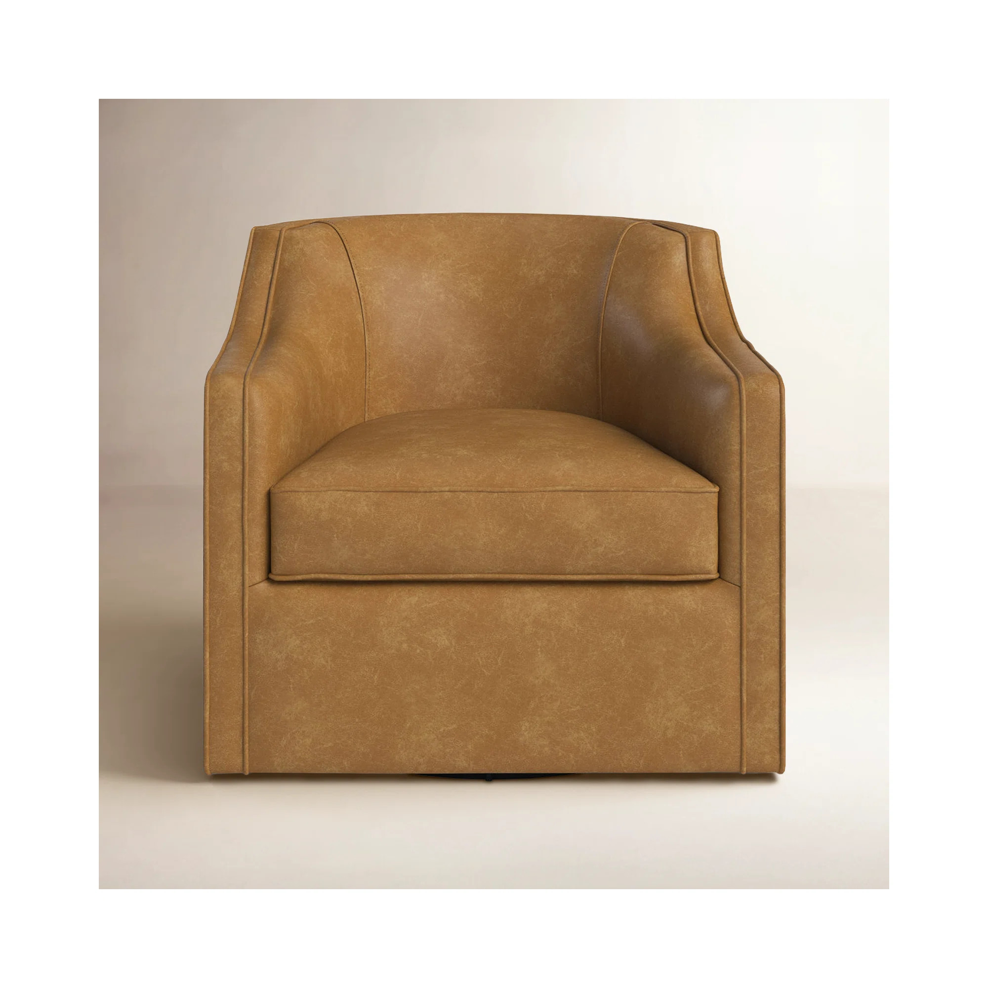 Birch Lane™ Marietta Leather Swivel Armchair & Reviews | Birch Lane | Birch Lane