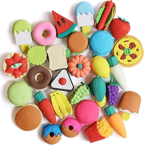 Mr. Pen- Food Erasers, Erasers, 30 Pcs, Puzzle Erasers, Take Apart Erasers, Fruit Erasers, Pull A... | Amazon (US)